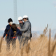 Eric Laufer shares data from Spirit with eagle trainers, Marianne Hudson, and Andrew Hopkins (Photo: Dennis Schroeder/National Renewable Energy Lab)